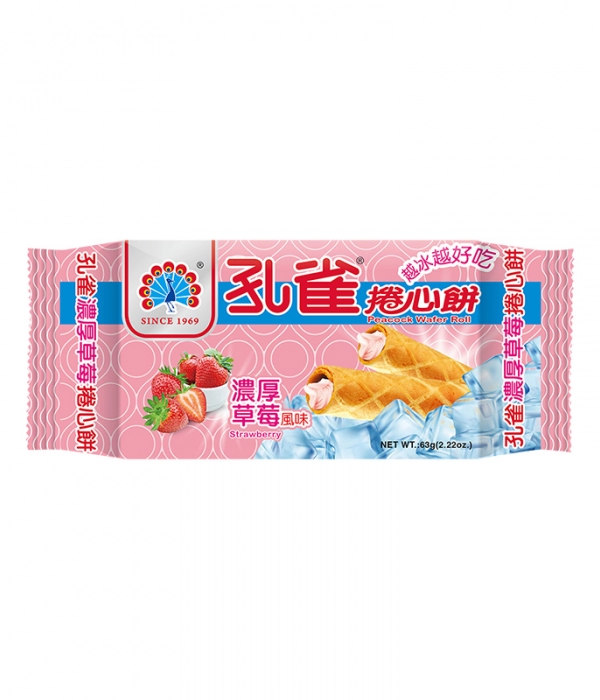 孔雀捲心餅-草莓