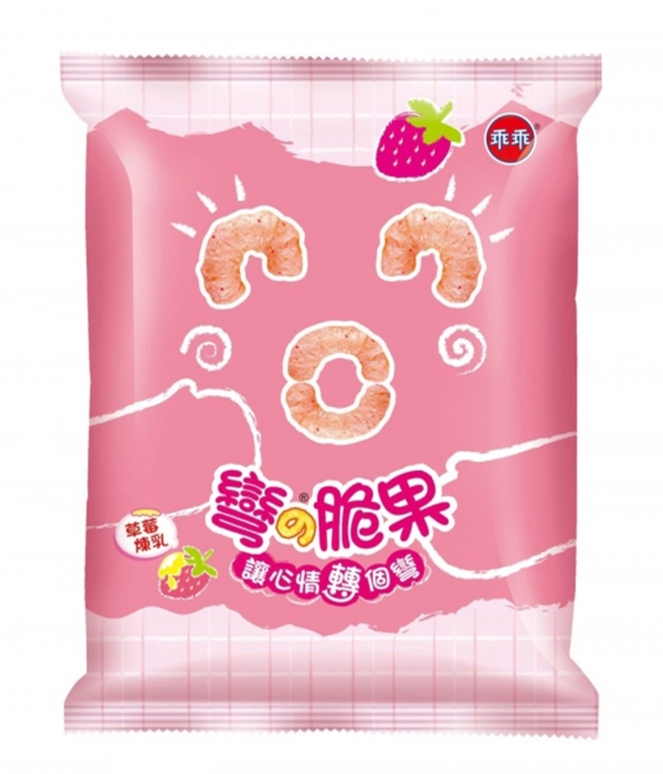 Kuai Kuai Corn Snack Strawberry Condensed Milk Flavor