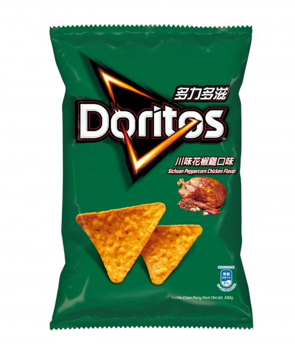 DORITOS SICHUAN PEPPER CHICKEN FLAVOR CORN CHIPS